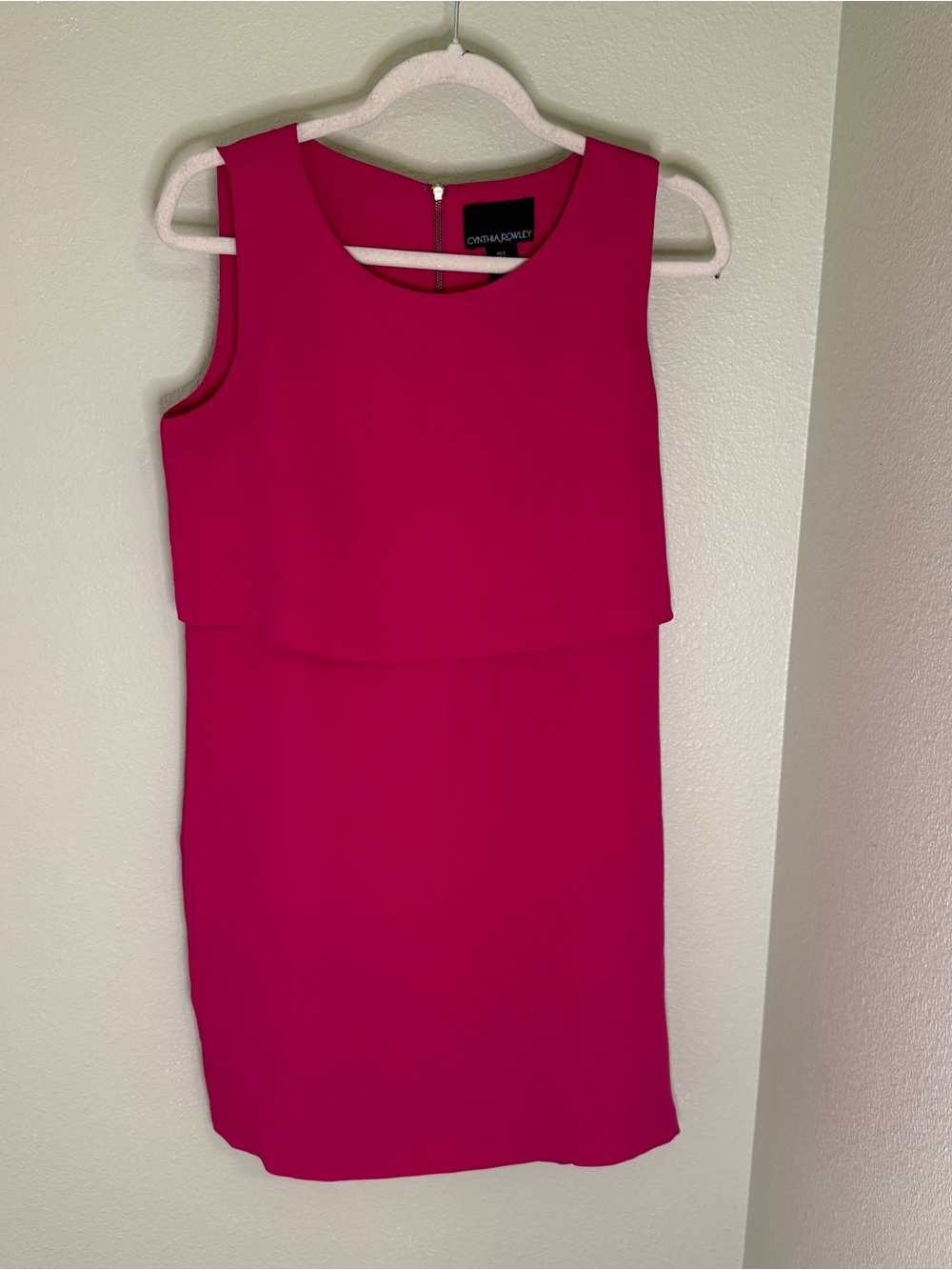 Cynthia Rowley Hot Pink Sleeveless Layered Shift Dress